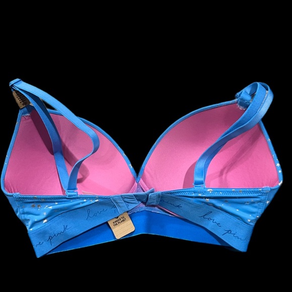 Victoria’s Secret Wireless Wear everywhere Push Up Padded blue Bra 32DD - Picture 3 of 3
